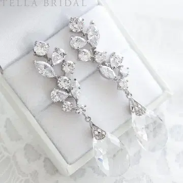 STELLA BRIDAL 크리스탈 드롭 귀걸이 cara