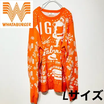 [ WHATABURGER ] 니트 스웨터 상의 L 사이즈 개성있는