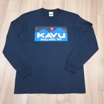 새상품급 카부 KAVU 발라드 박스 로고 긴팔 티셔츠