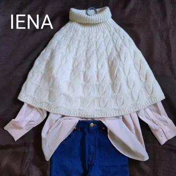 [컨디션 최상] IENA 23AW BIG 케이블 케이프 터틀넥
