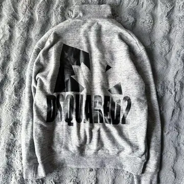 새상품급 DSQUARED2 그레이 집업 블루종 맨투맨 백 로고