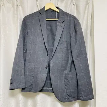 UNITED ARROWS 그레이 체크 테일러드 자켓