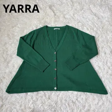YARRA 야라 가디건 A라인 그린 아크릴 울