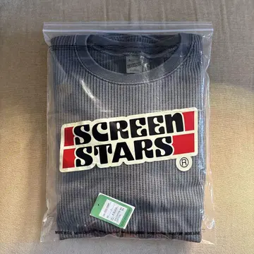 WAIPER SCREEN STARS 써멀 T셔츠 피그먼트 블랙 L