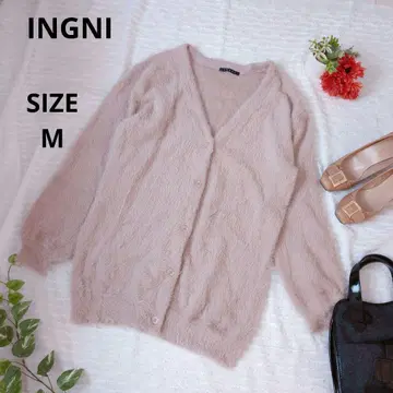 INGNI 잉그 M 핑크 누디 긴팔 가디건 심플 가을 코디