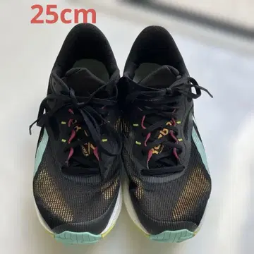 25cm 남성용 러닝화 블랙/그린/핑크