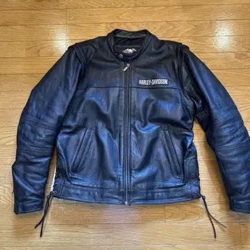 HARLEY-DAVIDSON 블랙 가죽 자켓