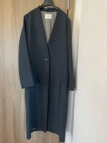 IENA 네이비 롱 코트 36