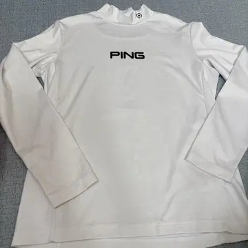 PING 화이트 긴팔 셔츠 모크넥 골프