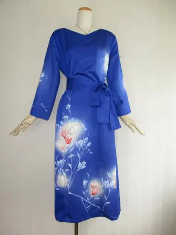 L~2L 사이즈 호몬기에서 기모노 리메이크 드레스입니다. 기장 120cm