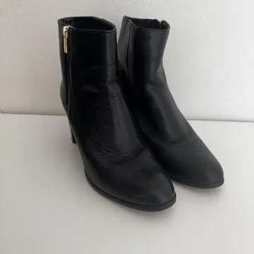 piche abahouse 블랙 가죽 사이드 고어 부츠 25cm