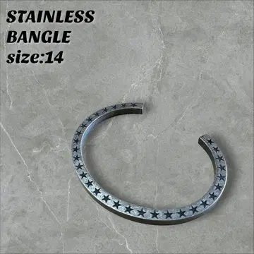 스테인리스 뱅글 스타 디자인 14cm 액세서리 별 패턴