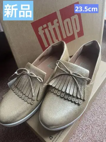 fitflop 골드 프린지 로퍼