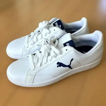 Puma 화이트 스니커즈 25cm