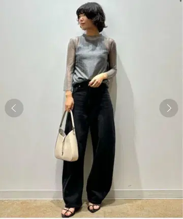 Mila Owen 하이웨스트 커브 데님 팬츠