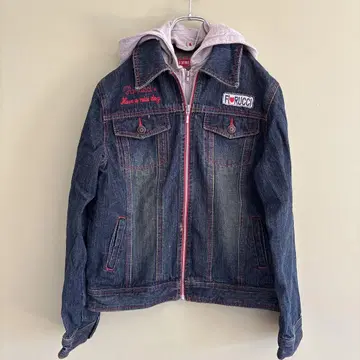 Fiorucci 후드 부착 데님 자켓 여성용 S 160cm