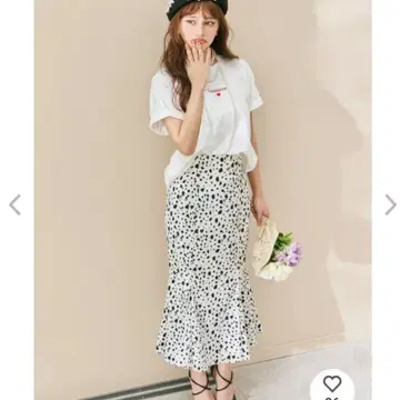 로얄 파티 달마시안 패턴 스커트 달마시안 패턴 머메이드 스커트