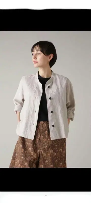 2044SS SHIRTING LINEN 셔츠 다크 그린