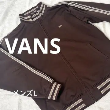 VANS 인기 색상 트랙 자켓 브라운 자수 저리 브라운 여성 빈티지