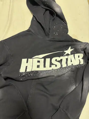 HELLSTAR 후드 부착 후드티 다크 그레이