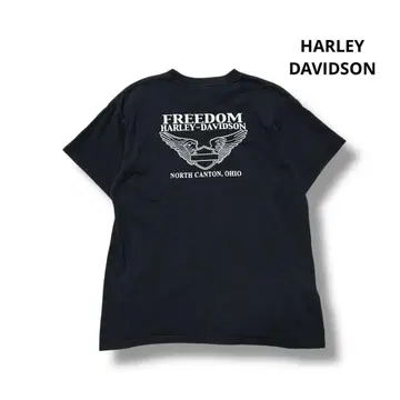 HARLEY DAVIDSON T셔츠 00s 양면 프린트 스테디셀러 로고