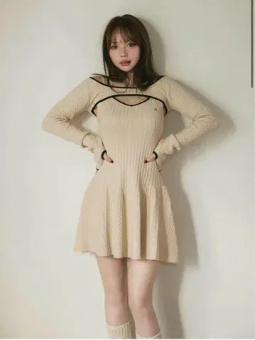 ANDMARY/ANDMARY/Nanacableflaremini dress