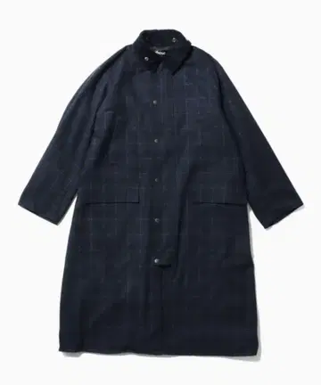SNOWDON JAPAN LIMITED 울 체크 롱 코트