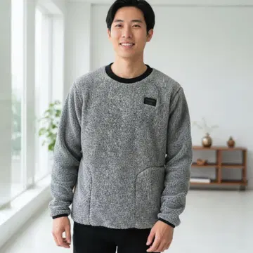 [새상품] OUTDOOR 그레이 플리스 자켓 포켓 부착
