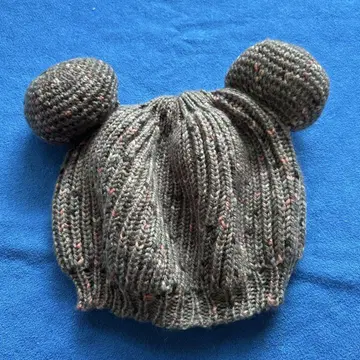 도쿄 디즈니 리조트 미키 귀달린 니트 모자 니트 캡 그레이