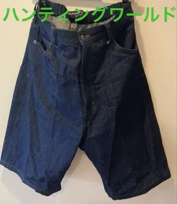 헌팅월드 하프 팬츠 데님