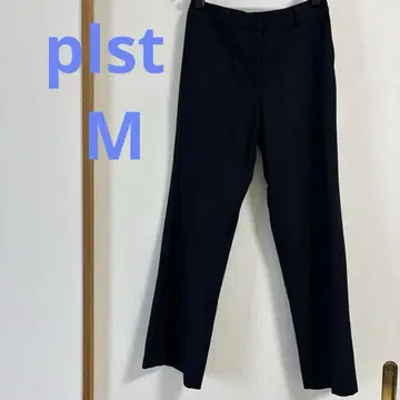 PLST 울 블렌드 웜 리저브 와이드 팬츠 네이비 M