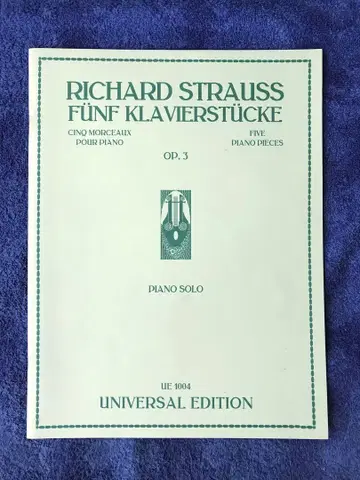수입 악보 R. STRAUSS의 피아노 소품집 작품 3