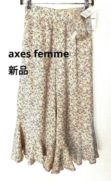 [ 새상품 ] axes femme 밑단 프릴 가우초 팬츠 꽃무늬