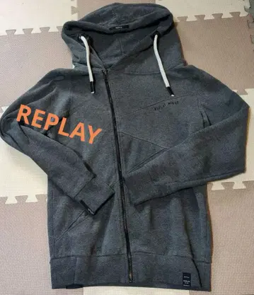 REPLAY 그레이 집업 후드티