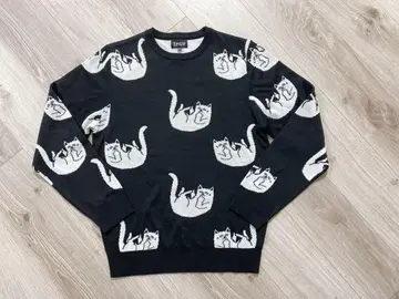 RIPNDIP 니트 S 사이즈 블랙 고양이