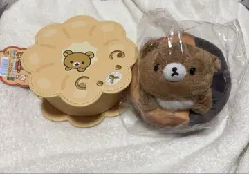 리락쿠마 미스터도넛 미스도 도넛 모양 파우치 차이로이코구마 봉제 인형