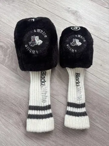 중고 Black & White 골프헤드커버 2세트