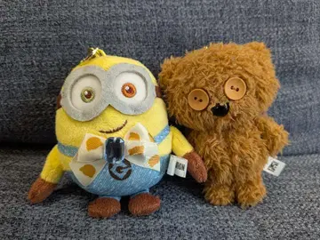 USJ 미니언 밥 & 팀 봉제 인형 키링
