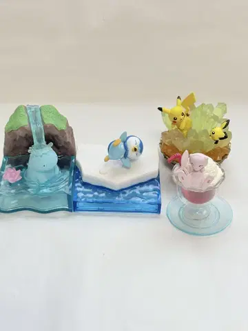 포켓몬 리멘트 팽도리 피카츄 뮤우 피규어