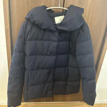 INED 후드 부착 네이비 다운 자켓