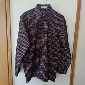 [ Bonton ] 긴팔 셔츠 M 사이즈 체크 무늬