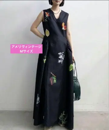 ELEANOR LINEN LIKE DRESS 아메리빈티지