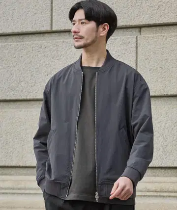 SPU 하이 스트레치 나일론 더블 지퍼 발수 MA-1 자켓 새상품급