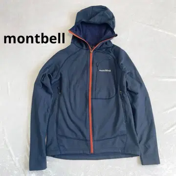 몽벨 트레일 액션 후드티 네이비 오렌지 아우터 후드티