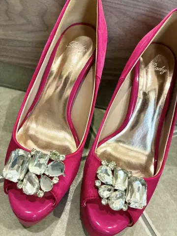 Rady 비쥬 장식 오픈토 하이힐