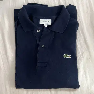LACOSTE 네이비 피케 셔츠 XS