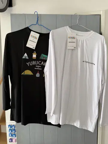 2장 세트 미사용 새상품 워크맨  롱T LL 화이트 블랙