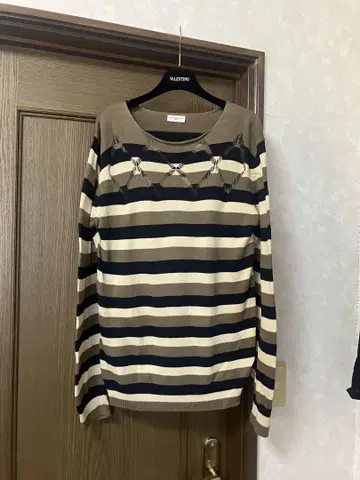 드리스 반 노튼 코튼 니트 보더