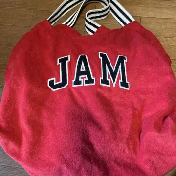 SUPER EIGHTJAM 로고 자수 토트백 빨간색