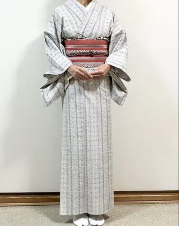 화장 66 기장 159 순수 실크 단의 기모노 수직 마화견